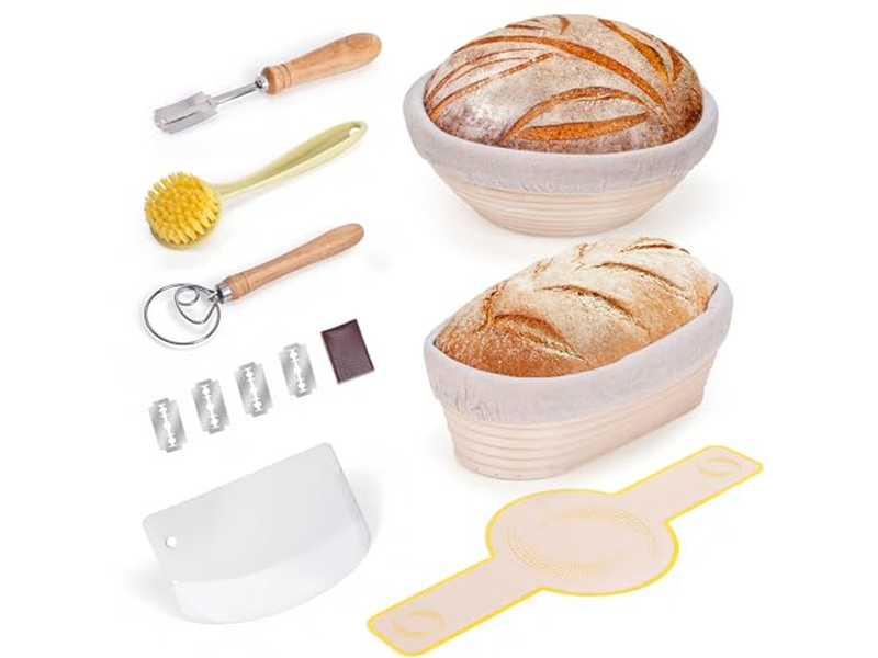 Raspador de Plástico Hecho a Mano Cesta de Banetones Banetón Múltiples Formas Color Natural