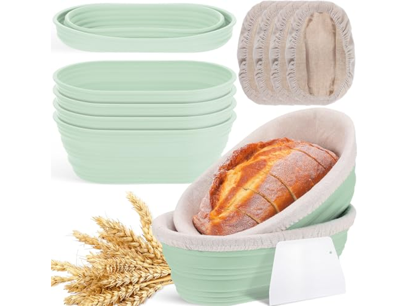 Cesta Ovalada Grande Cuenco Pequeño para Mezclar Pan Banetón de Masa Madre de Madera