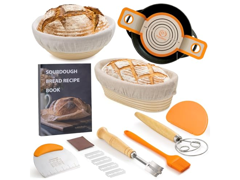 Juego de Forro de Banetón Ovalado Profesional con Marco de Ratán Premium