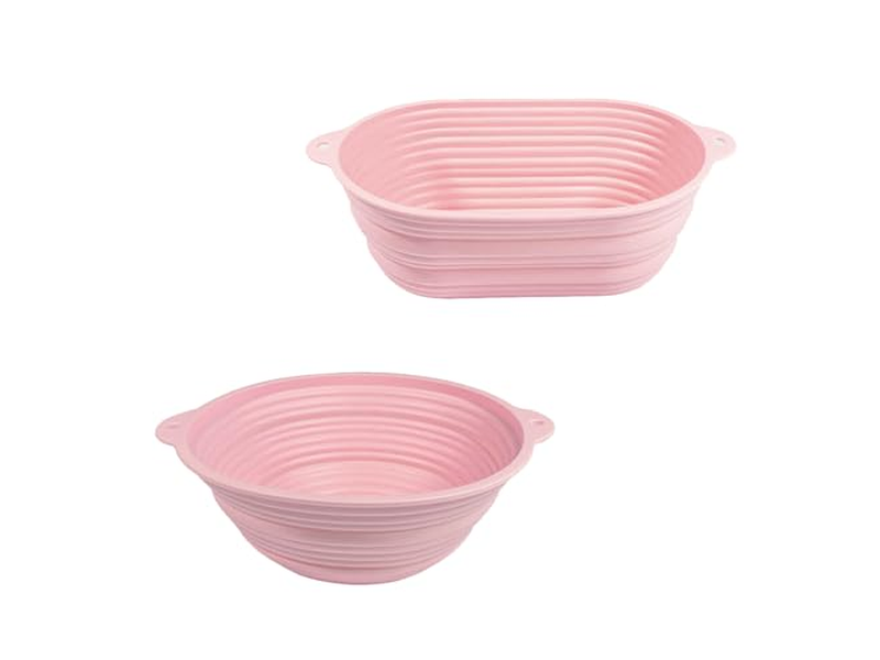 Cesta de Fermentación de Lino 5 Pulgadas Pequeña Banetón Ovalado de 10 Pulgadas