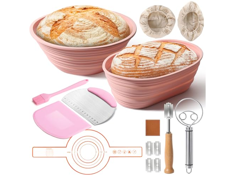 Cesta de Fermentación Redonda Ovalada Pan de Vid PP Banetón Baguette Pastel Tejido