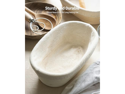 Banetón de Silicona y Cuchilla Antiadherente 500g Oval Lee Valley Mejor Pan con Elevador