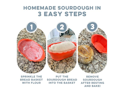 Cesta de Horneado de Pan de Silicona Cestas de Regalo de Masa Madre con Artículos de Muffins y Galletas