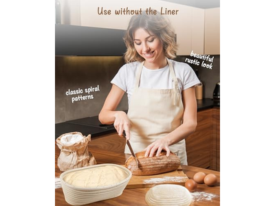 Cesta de Pre-Fermentación de Pan de Silicona Juego de Cestas Grandes Redondas Benetton