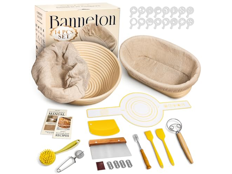 Cesta de Prueba en Forma de Corazón Cestas Lame de Pan Banetón de Múltiples Formas