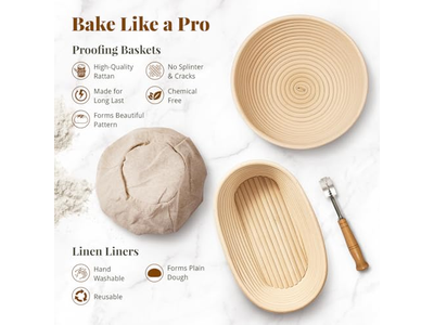 Cesta de Prueba en Forma de Corazón Cestas Lame de Pan Banetón de Múltiples Formas