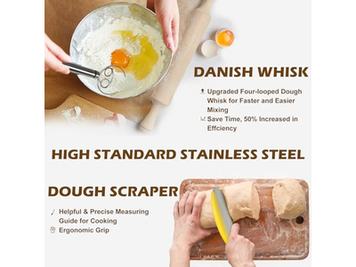 Cesta de Pan de Ratán Segura para la Salud Doble para Uso en Panadería Casera