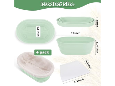 Cesta Ovalada Grande Cuenco Pequeño para Mezclar Pan Banetón de Masa Madre de Madera