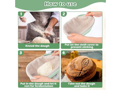 Cesta Ovalada Grande Cuenco Pequeño para Mezclar Pan Banetón de Masa Madre de Madera