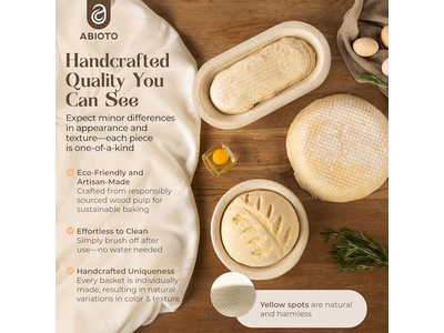 Molde de Banetón Ovalado Profesional con Madera de Abeto y Ratán