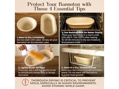 Molde de Banetón Ovalado Profesional con Madera de Abeto y Ratán