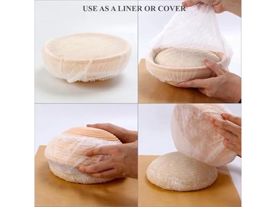 Cesta de Fermentación Lame 13Cm Banetón con Forros Ovalado Rectangular de 9 Pulgadas
