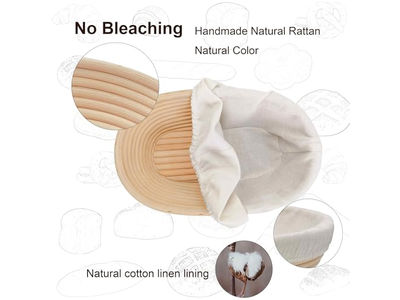 Juego de Cestas de Fermentación para Panaderos Caseros Pan de Masa Madre Venta al Por Mayor