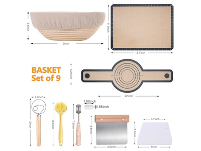 Tazón de Fermentación Cesta Banetón en Forma de Corazón Pan Redondo Elevador Casero