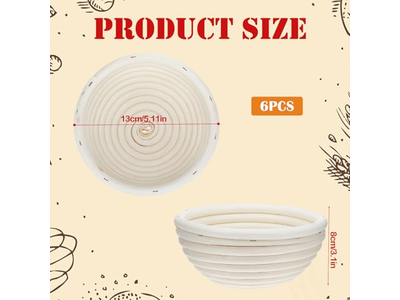 Cesta de Fermentación para Pan de Horno Cestas Metálicas para Pan de Yute Grande