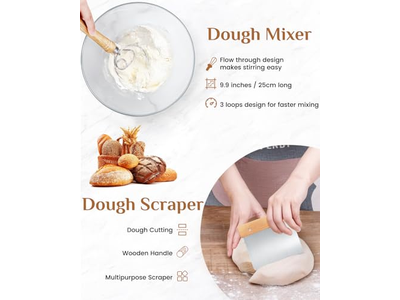 Cestas de Fermentación para Masa Madre Cesta de Pan de Ratán con Cúpula para Fermentar la Masa