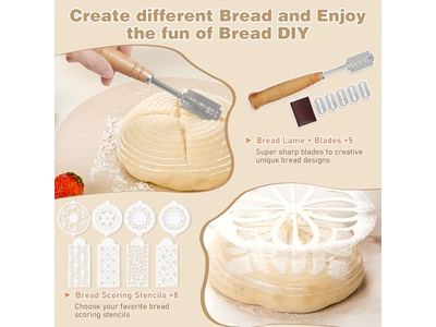 Cesta de Pan de Ratán con Tapa y Forro Herramienta de Fermentación de Masa Madre