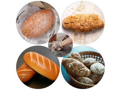 Cesta de Pan de Ratán con Cúpula Moldes de Pascua para Fermentación Redonda y Ovalada