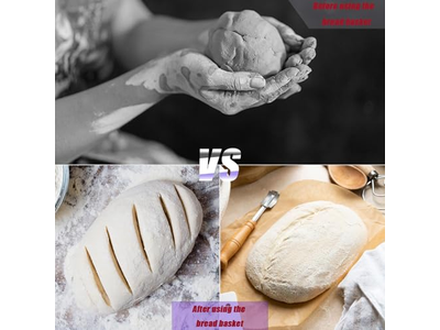 Cesta de Pan de Ratán con Cúpula Moldes de Pascua para Fermentación Redonda y Ovalada