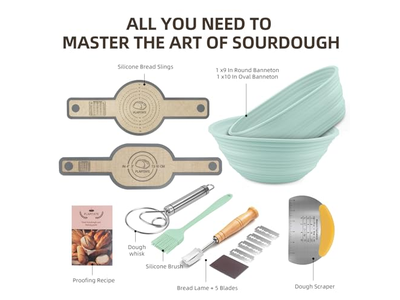 Cesta de Fermentación de Pan Banetón de Anillo Varios Diseños Kit Eco de 15 Pulgadas