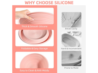 Cesta de Fermentación Redonda Ovalada Pan de Vid PP Banetón Baguette Pastel Tejido